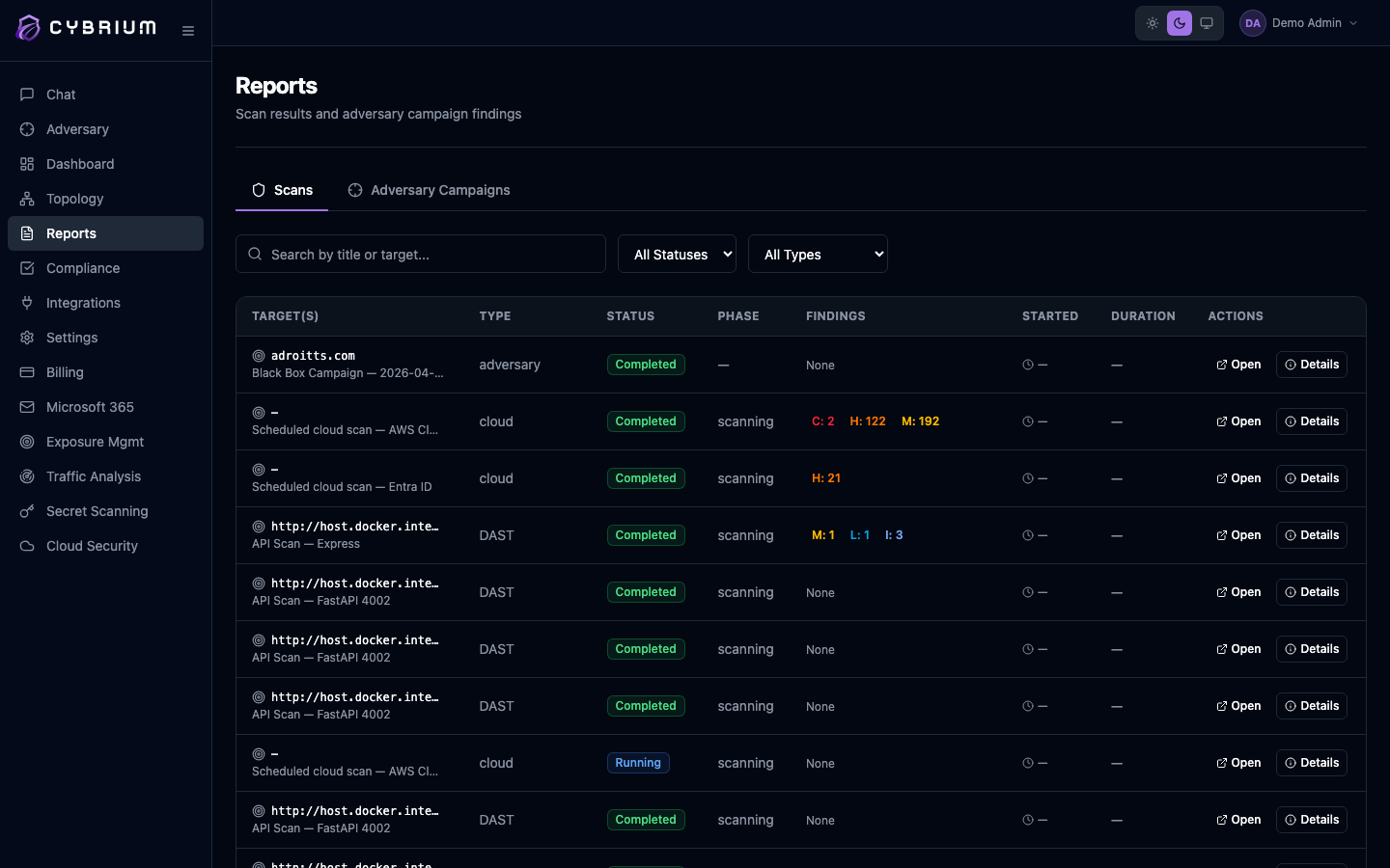 Screenshot: Report builder with section toggles and preview