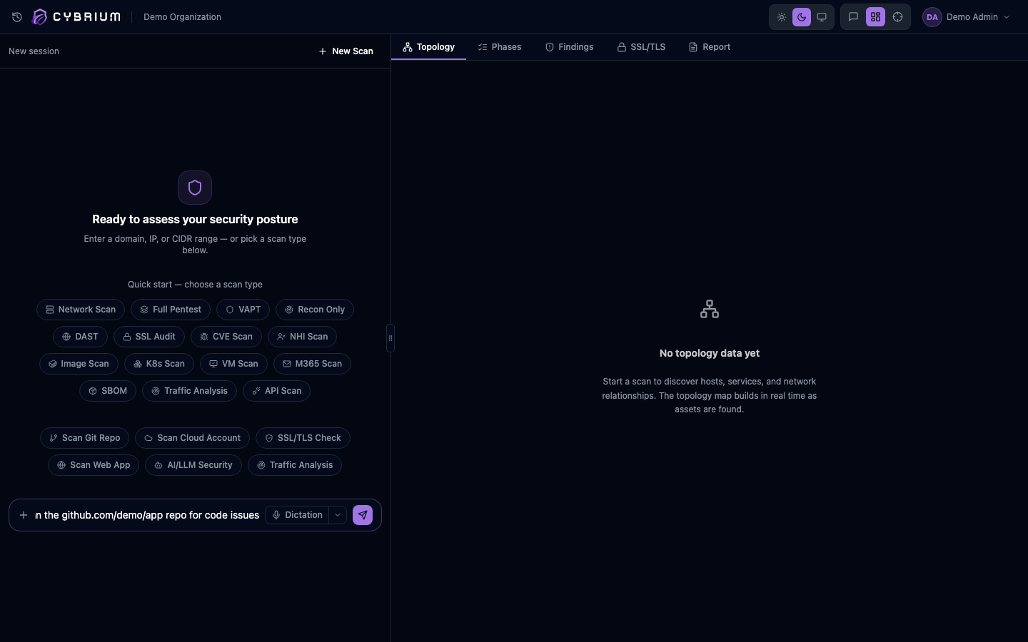 Screenshot: Source control integration setup with provider list